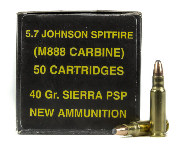 PCI 5.7mm Johnson (.22 Spitfire) 40 Gr. Sierra Plated Soft Point- Box of 50