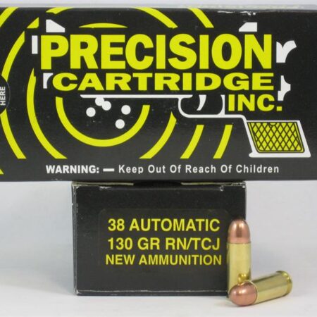PCI .38 Auto 130 Gr. Round Nose TCJ- Box of 50