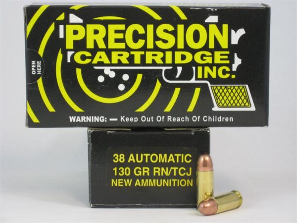 PCI .38 Auto 130 Gr. Round Nose TCJ- Box of 50