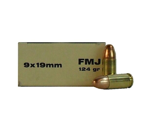 Prvi Partizan Mil-Spec 9mm Luger Nato 124 Gr. Full Metal Jacket- Box of 50