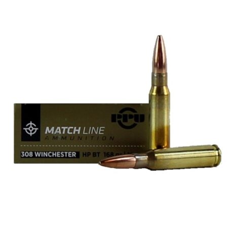 Prvi Partizan Match .308 Winchester 168 Gr. Hollow Point Boat Tail- Box of 20