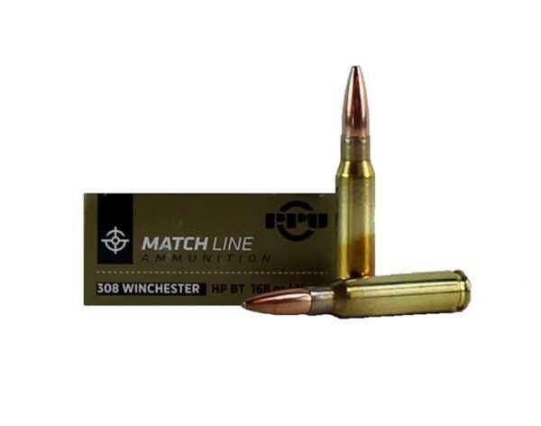 Prvi Partizan Match .308 Winchester 168 Gr. Hollow Point Boat Tail- Box of 20