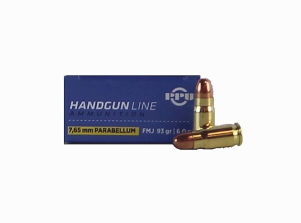 Prvi Partizan 7.65 Parabellum (.30 Luger) 93 Gr. Full Metal Jacket- Box of 50