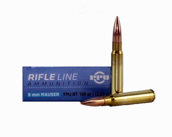 Prvi Partizan 8mm Mauser 198 Gr. Full Metal Jacket Boat Tail- Box of 20