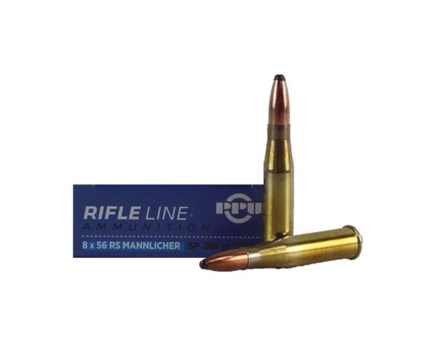 Prvi Partizan 8x56mm Rimmed Hungarian (RS Mannlicher) 208 Gr. Soft Point- Box of 20