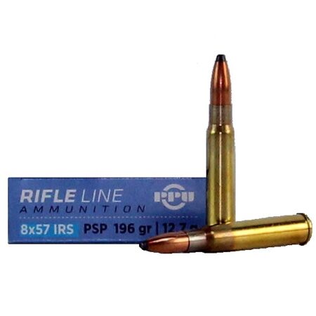 Prvi Partizan 8x57mm IRS Mauser (8mm Rimmed Mauser) 196 Gr. Pointed Soft Point- Box of 20