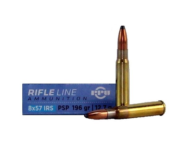 Prvi Partizan 8x57mm IRS Mauser (8mm Rimmed Mauser) 196 Gr. Pointed Soft Point- Box of 20