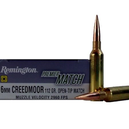Remington Premier Match 6mm Creedmoor 112 Gr. Open Tip Match (OTM)- Box of 20