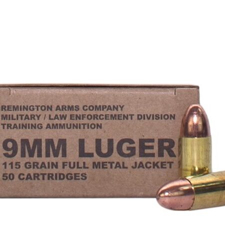 Remington Military/Law Enforcement Division 9mm Luger 115 Gr. Full Metal Jacket- Box of 50