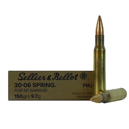 Sellier & Bellot Tactical 30-06 Springfield(M1-Garand) 150 Gr. Full Metal Jacket- Box of 20