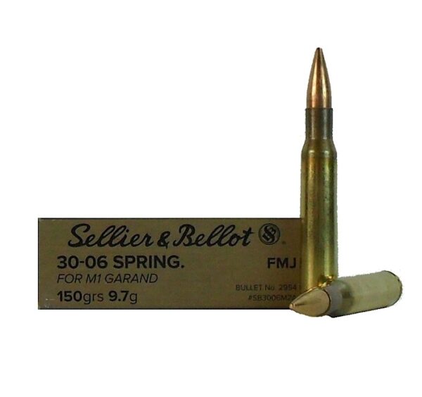 Sellier & Bellot Tactical 30-06 Springfield(M1-Garand) 150 Gr. Full Metal Jacket- Box of 20