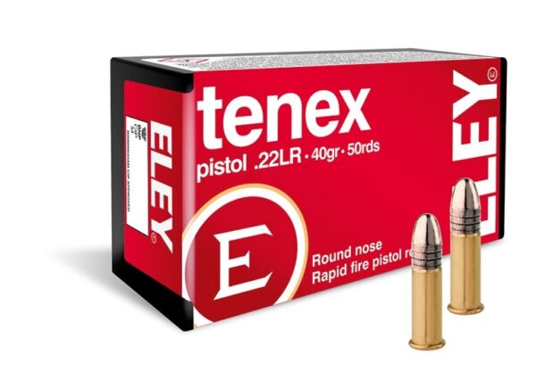 Eley Tenex Pistol .22 Long Rifle 40 Gr. Round Nose- Box of 50