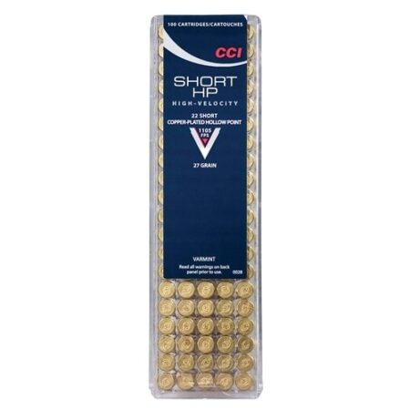 CCI .22 Short HV 29 Gr. Copper-Plated Round Nose- Box of 100