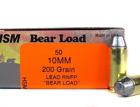 HSM Factory Blemish 10mm Auto 200 Gr. Lead RNFP "Bear Load"- Box of 50