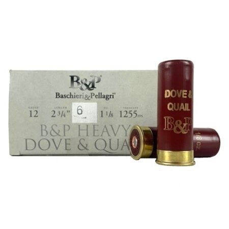 Baschieri & Pellagri Heavy Dove & Quail 12 Gauge 2-3/4" 1-1/8 oz #6 Shot- Box of 25