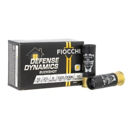 Fiocchi 12 Gauge 2-3/4" 00 Buckshot 8 Lead Pellets- Box of 10