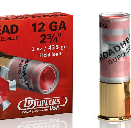 DDupleks Broadhead 12 Gauge 2-3/4" 1 oz Expanding Steel Slug Lead-Free- Box of 5