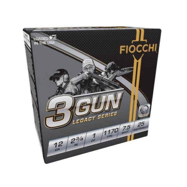 Fiocchi 3-Gun Legacy Series 12 Gauge 2-3/4" 1 oz #7-1/2 Shot- Box of 25