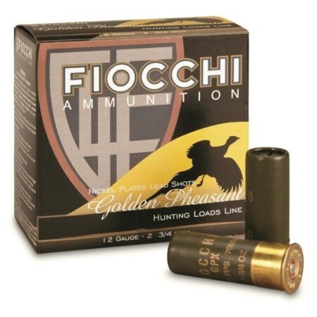 Fiocchi Golden Pheasant GPX 12 Gauge 2-3/4" 1-3/8 oz #7-1/2 Nickel Plated Shot- Box of 25