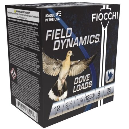 Fiocchi Field Dynamics Dove Loads 12 Gauge 2-3/4" 1-1/8oz #8 Shot- Box of 25