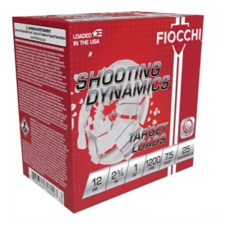 Fiocchi Shooting Dynamics Target Loads 12 Gauge 2-3/4" 1 oz #7-1/2 Shot- Box of 25