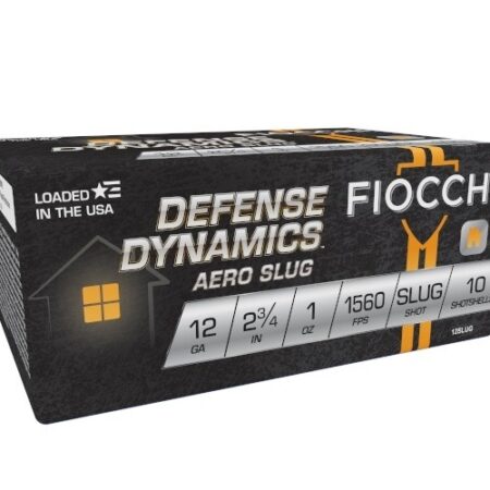 Fiocchi Defense Dynamics Aero-Slug 12 Gauge 2-3/4" 1oz Rifled Lead Slug- Box of 10