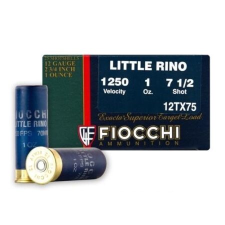 Fiocchi Exacta Target Little Rino 12 Gauge 2-3/4" 1oz #7.5 Shot- Box of 25