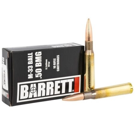 Barrett .50 BMG 661 Gr. M33 Ball Full Metal Jacket Steel Core- Box of 10