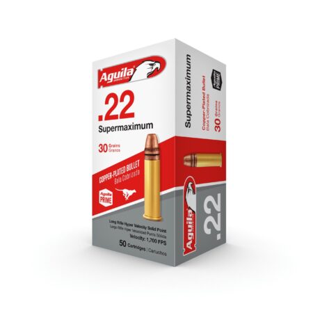 Aguila Super Maximum .22 Long Rifle 30 Gr. Plated Lead Round Nose- Box of 50