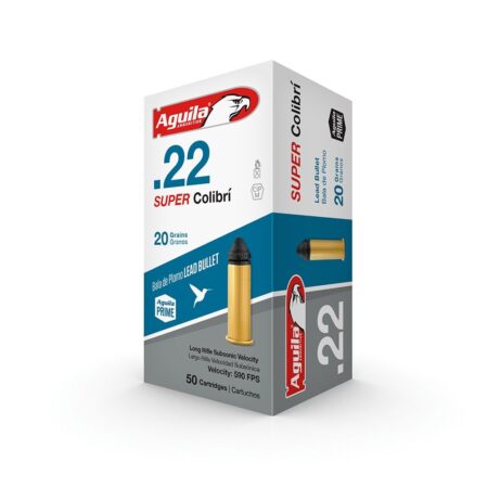 Aguila Super Colibri .22 Long Rifle 20 Gr. Lead Solid Point- Box of 50