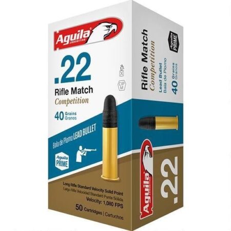 Aguila Match Rifle .22 Long Rifle 40 Gr. Lead Round Nose- Box of 50