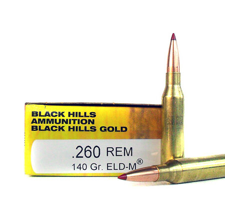Black Hills Gold .260 Remington 140 Gr. Hornady ELD-M- Box of 20