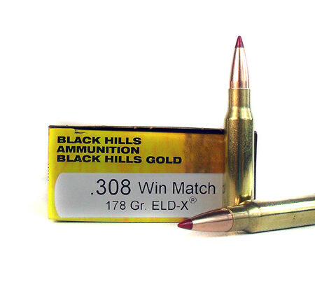 Black Hills Gold .308 Winchester 178 Gr. Hornady Match ELD-X- Box of 20