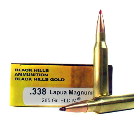 Black Hills Gold .338 Lapua Magnum 285 Gr. Hornady ELD-M- Box of 20