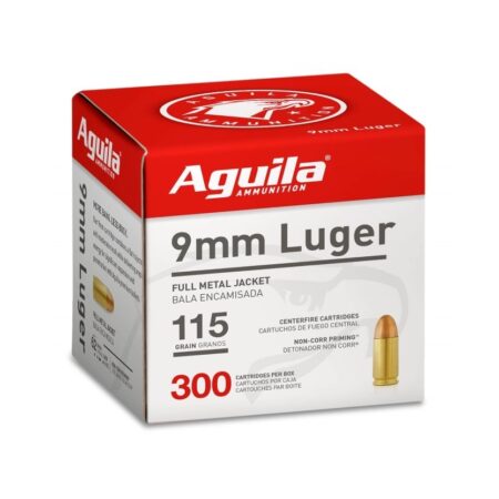 Aguila 9mm Luger 115 Gr. Full Metal Jacket- Box of 300