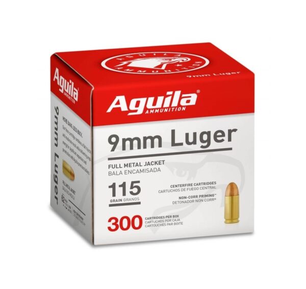 Aguila 9mm Luger 115 Gr. Full Metal Jacket- Box of 300