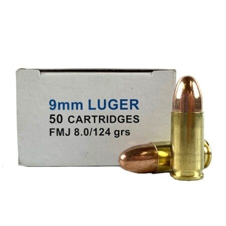 ATS X-Force 9mm Luger 124 Gr. Full Metal Jacket- Box of 50