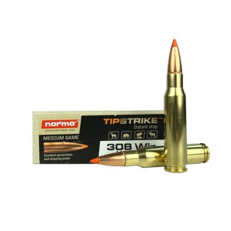 Norma TipStrike .308 Winchester 170 Gr. Polymer Tip Flat Base- Box of 20