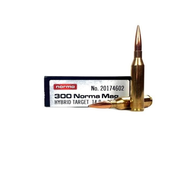 Norma Match .300 Norma Magnum 230 Gr. Berger Hybrid Target Hollow Point Boat Tail- Box of 20