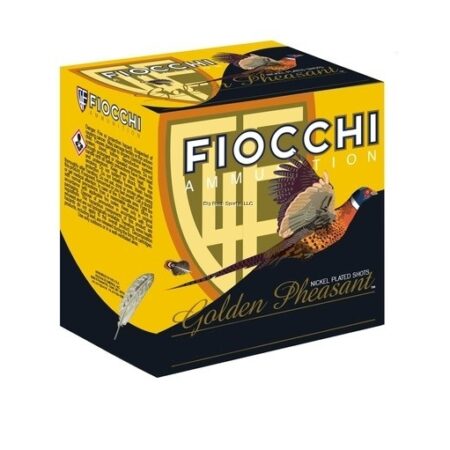 Fiocchi Golden Pheasant 20 Gauge 3" 1-1/4 oz #5 Nickel Plated Shot- Box of 25