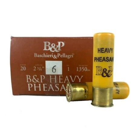 Baschieri & Pellagri Heavy Pheasant 20 Gauge 2-3/4" 1 oz #6 Nickel Plated- Box of 25