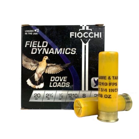 Fiocchi Field Dynamics Dove Loads 20 Gauge 2-3/4" 7/8 oz  #8 Shot- Box of 25