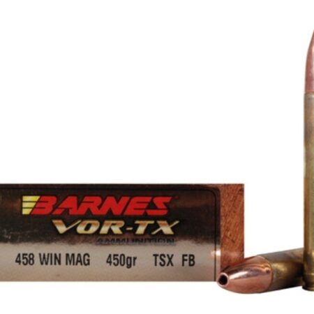 Barnes VOR-TX Safari .458 Winchester Magnum 450 Gr. TSX Flat Base- Lead Free- Box of 20