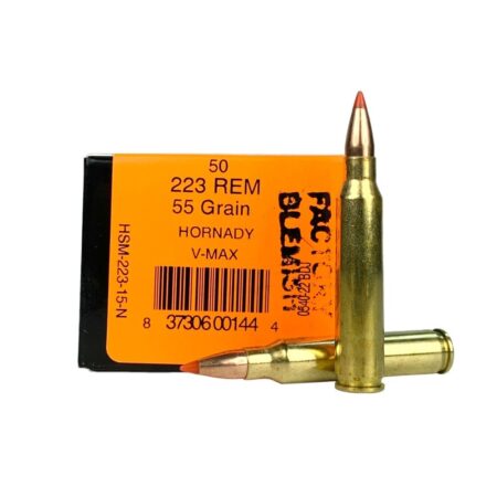 HSM .223 Remington 55 Gr. Hornady V-Max Polymer Tip- Box of 50
