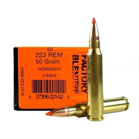 HSM Factory Blemish .223 Remington 50 Gr. Hornady V-Max - Box of 50