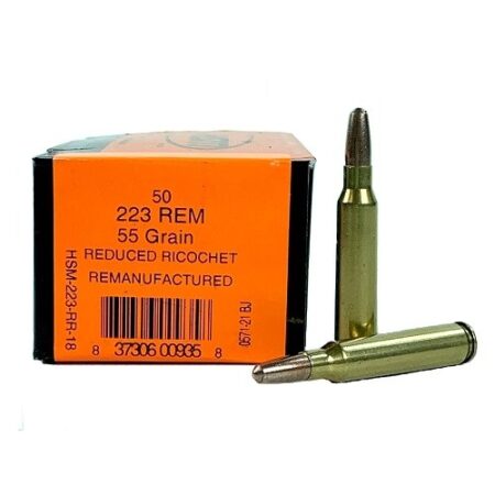 HSM Factory Blemish .223 Remington 55 Gr. Frangible Reduced Ricochet- Remanufactured- Box of 50