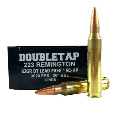 Doubletap .223 Remington 62 Gr. Solid Copper Hollow Point- Lead Free- Box of 20