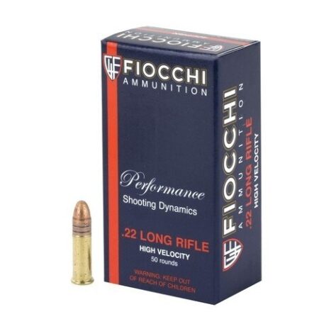 Fiocchi Shooting Dynamics .22 Long Rifle 40 Gr. Plated Lead Round Nose- Case of 500