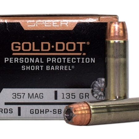 Speer Gold Dot Personal Protection Short Barrel .357 Magnum 135 Gr. Gold Dot Jacketed Hollow Point- Box of 20
