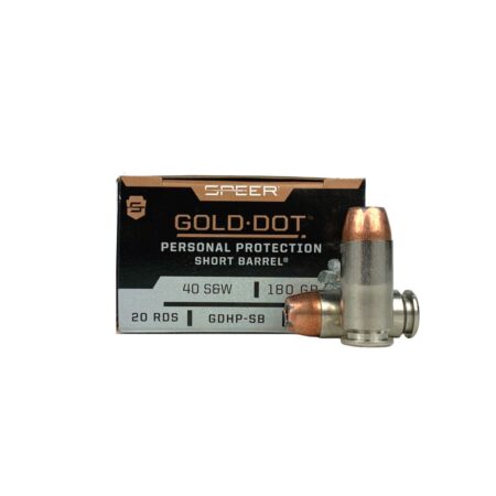 Speer Gold Dot Personal Protection Short Barrel .40 S&W 180 Gr. Gold Dot Jacketed Hollow Point- Box of 20